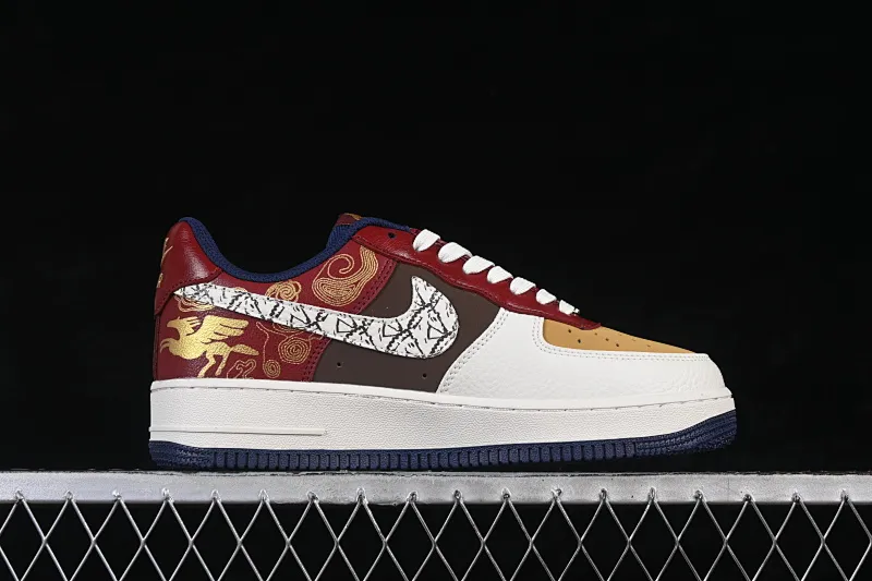 All categories Nk Air Force 1 Air Force series Nk Air Force 1 Low Air Force low top Nike Air Force 1'07 Low Year of the Horse limited edition Ruicai Xiangyun gold pattern Air Force 1 low top casual sneakers NH0601-535